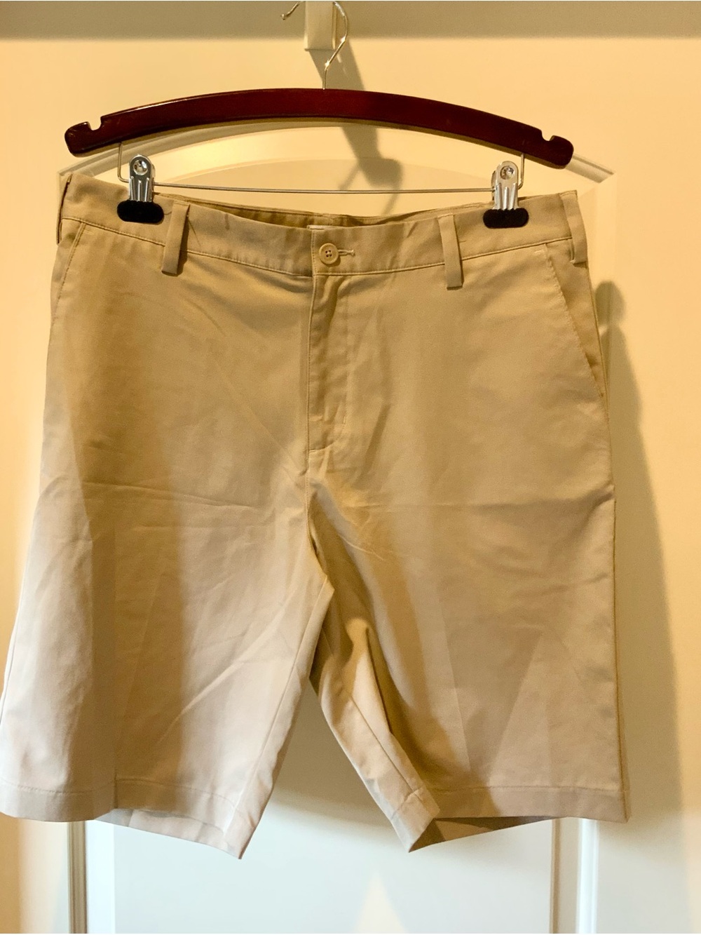 Men's Khaki Chino Shorts - Classic Fit